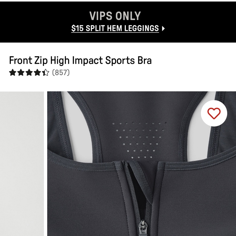 Fabletics Midnight Front Zip High Impact Sports B… - image 5